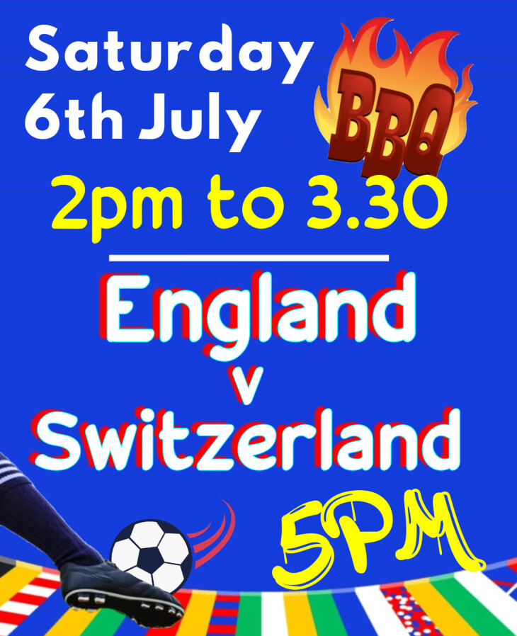 ENGLAND v SWITZERLAND  - SATURDAY 5pm