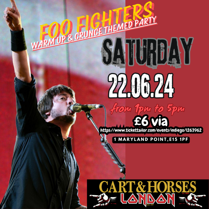 Foo Fighters Warm Up Party 1pm -5pm