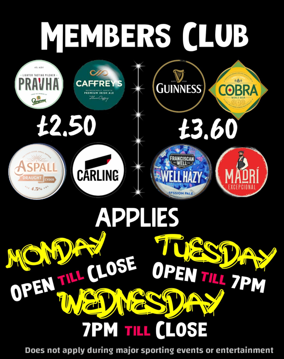 MEMBERS' MONDAY CLUB