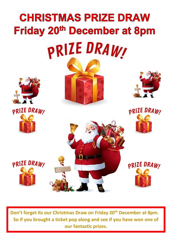 Christmas Quiz Grand Prize Draw tomorrow