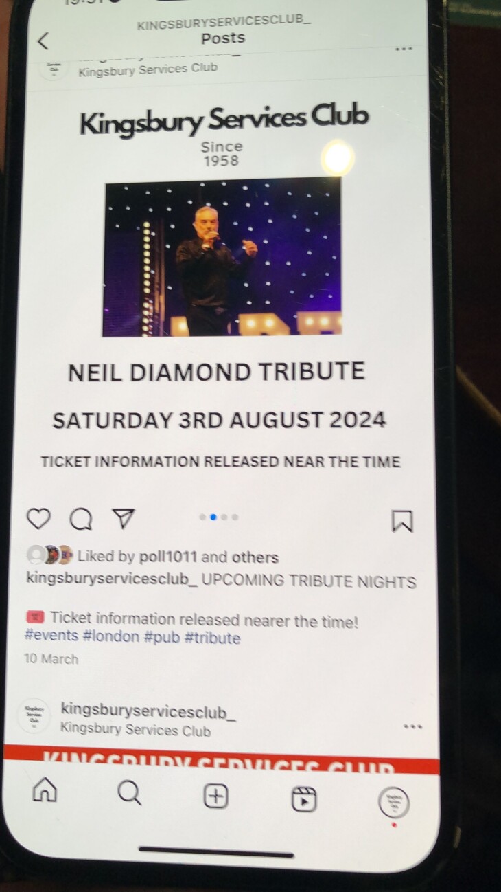 Neil Diamond Tribute - Sat 3rd August