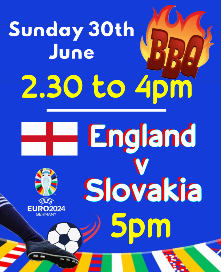 ENGLAND v SLOVAKIA - SUNDAY 30TH JUNE!