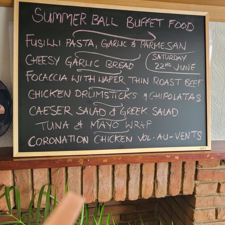 Buffet selection for the Summer Ball