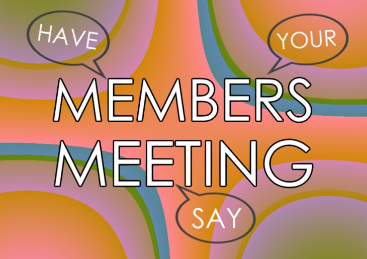 Members Meeting Wed 24th July 7.30pm