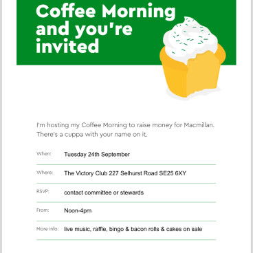 MacMillan Coffee afternoon