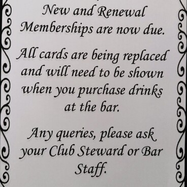 Memberships due