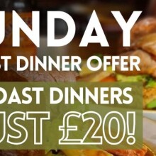2 Roasts for £20.00